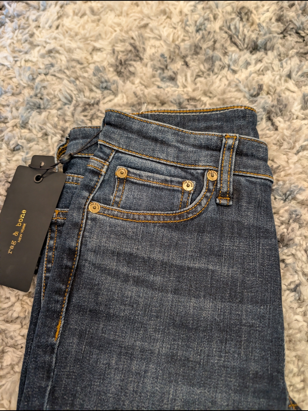 Rag & Bone Indigo Stretch Skinny Jeans (Cate) - Picture 6 of 16